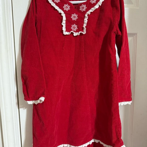 Hanna Andersson Corduroy Holiday Dress - size 6-7 - Picture 4 of 10